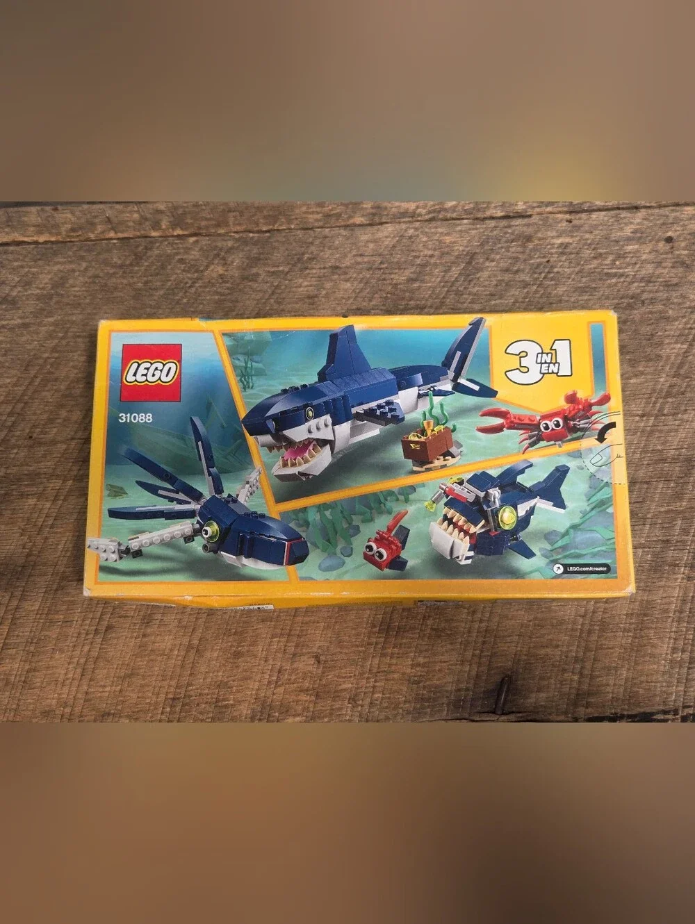 LEGO Creator 31088 Deep Sea Creatures Shark Playset 230 Pcs New Boxed Bin 1G